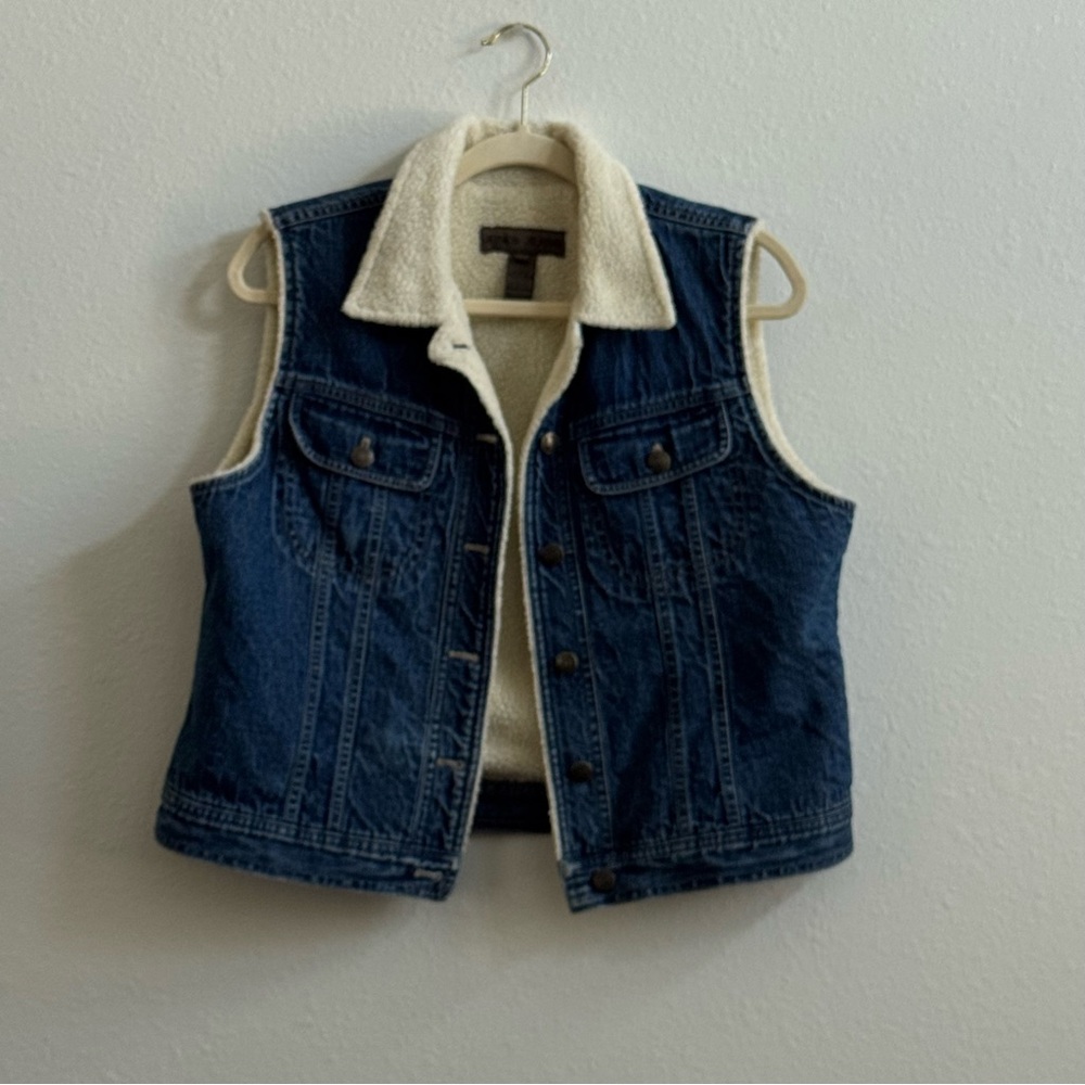 Jones Jeans Sherpa Lined Denim Vest